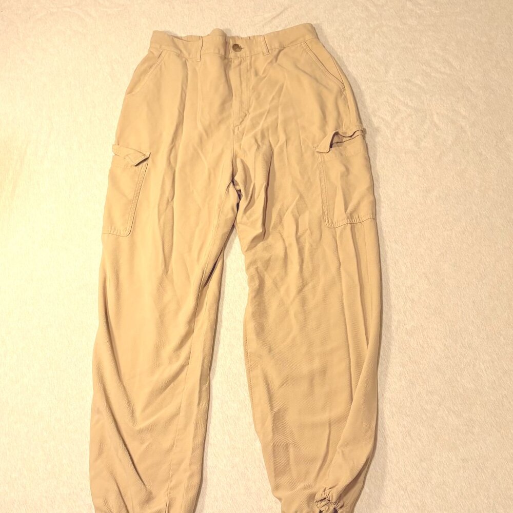 UNIQLO Women's Tan and Cream Trousers